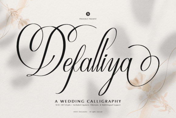 Defalliya: A Wedding Calligraphy Font for Elegant Designs