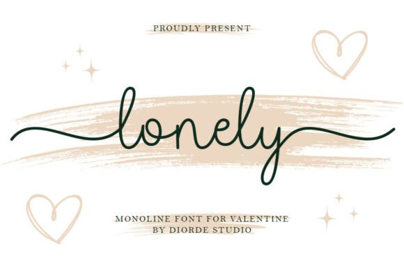 Lonely Font: A Monoline Script for Romantic Design