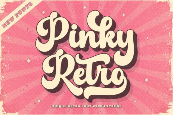 Pinky Retro: A Bold Script for Authentic 60s Design