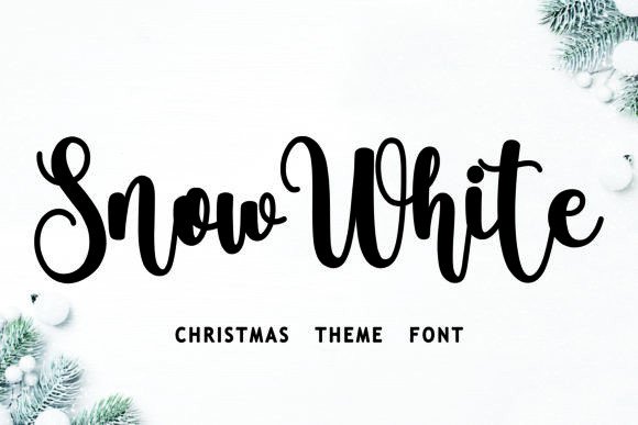The Snow White Font: A Festive Script for Crafty Designs