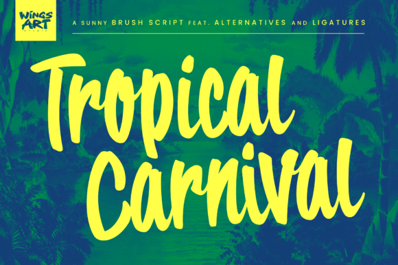 Tropical Carnival: Your Go-To Brush Script for Sunny Projects