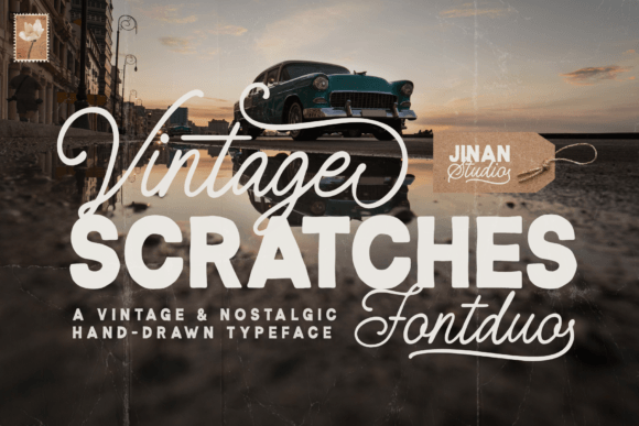 Vintage Scratches Duo: A Font That Feels Like History