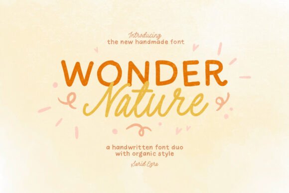 Wonder Nature: A Handcrafted Font Duo for Authentic Design